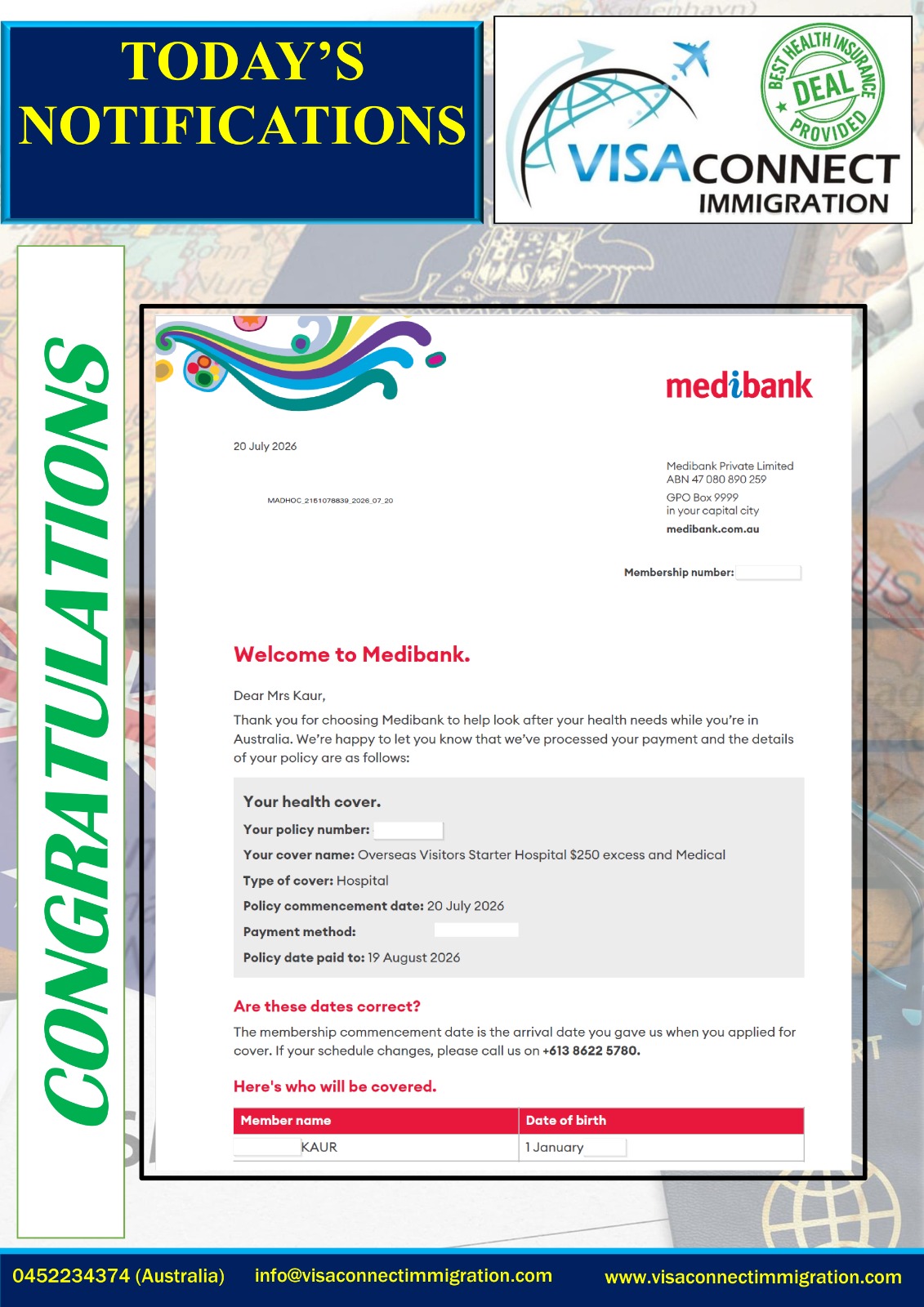 Visa Grant