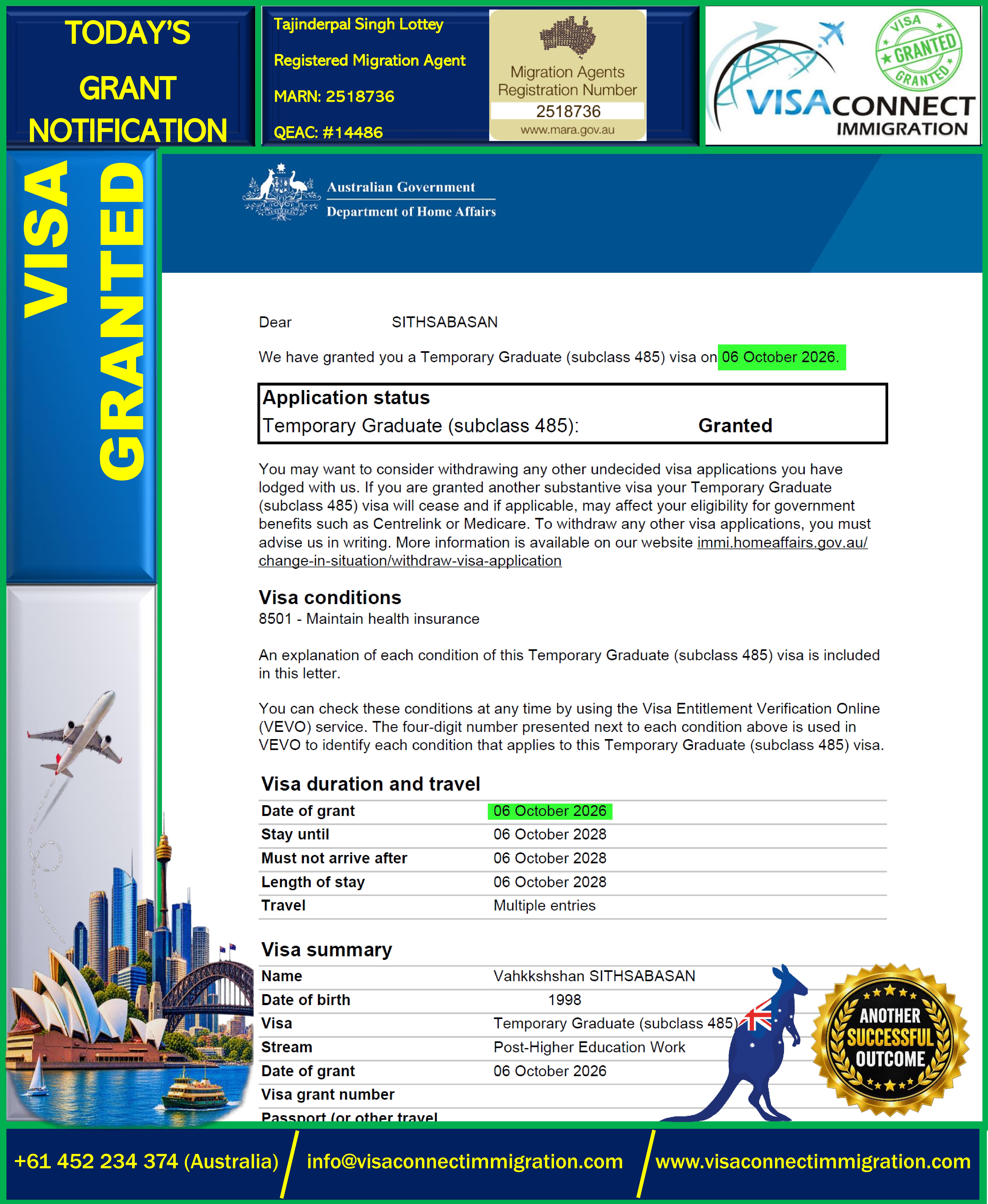 Visa Grant