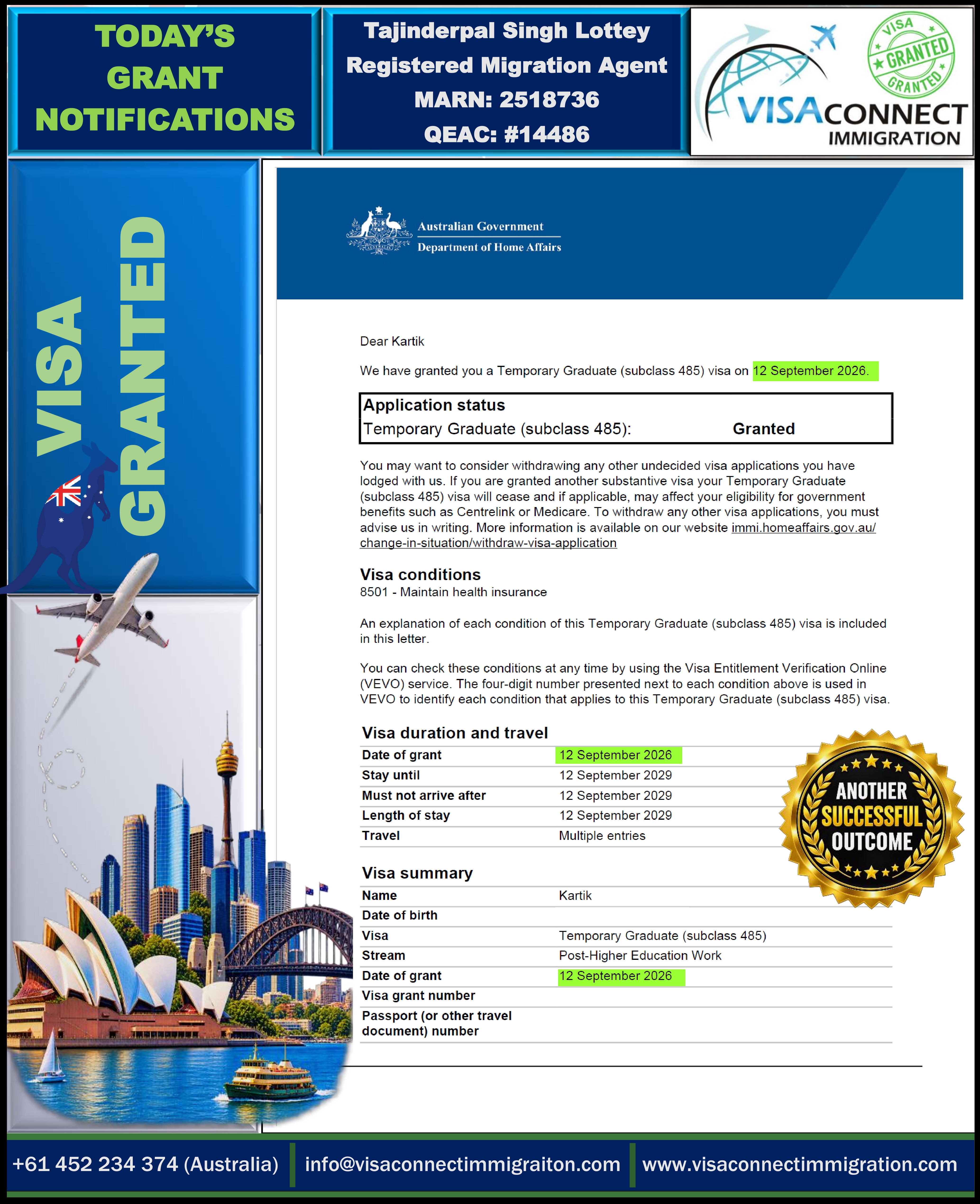 Visa Grant