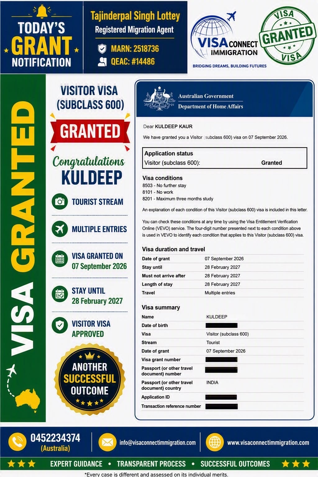 Visa Grant