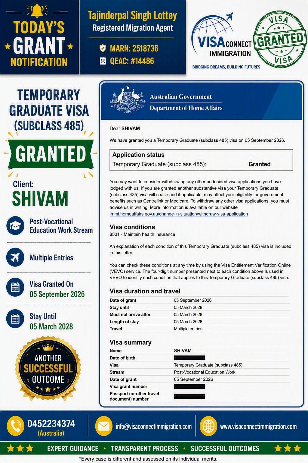 Visa Grant