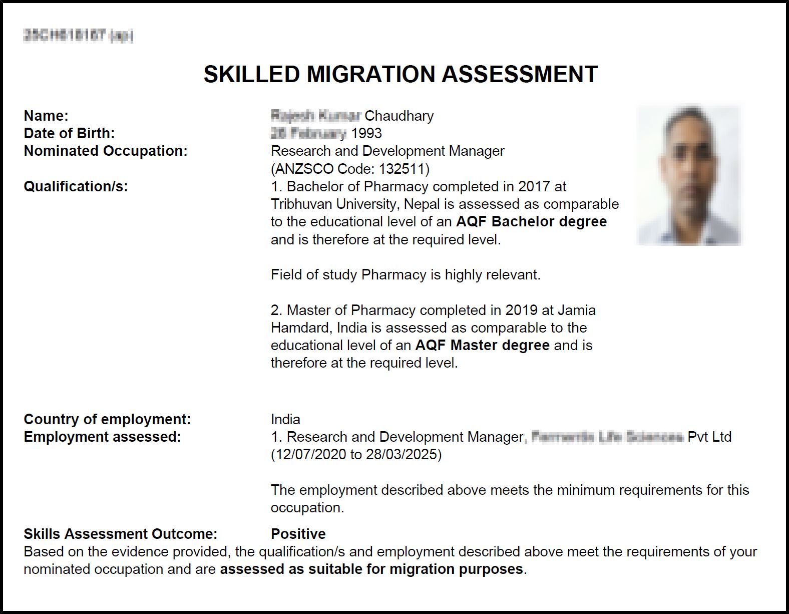 Visa Grant