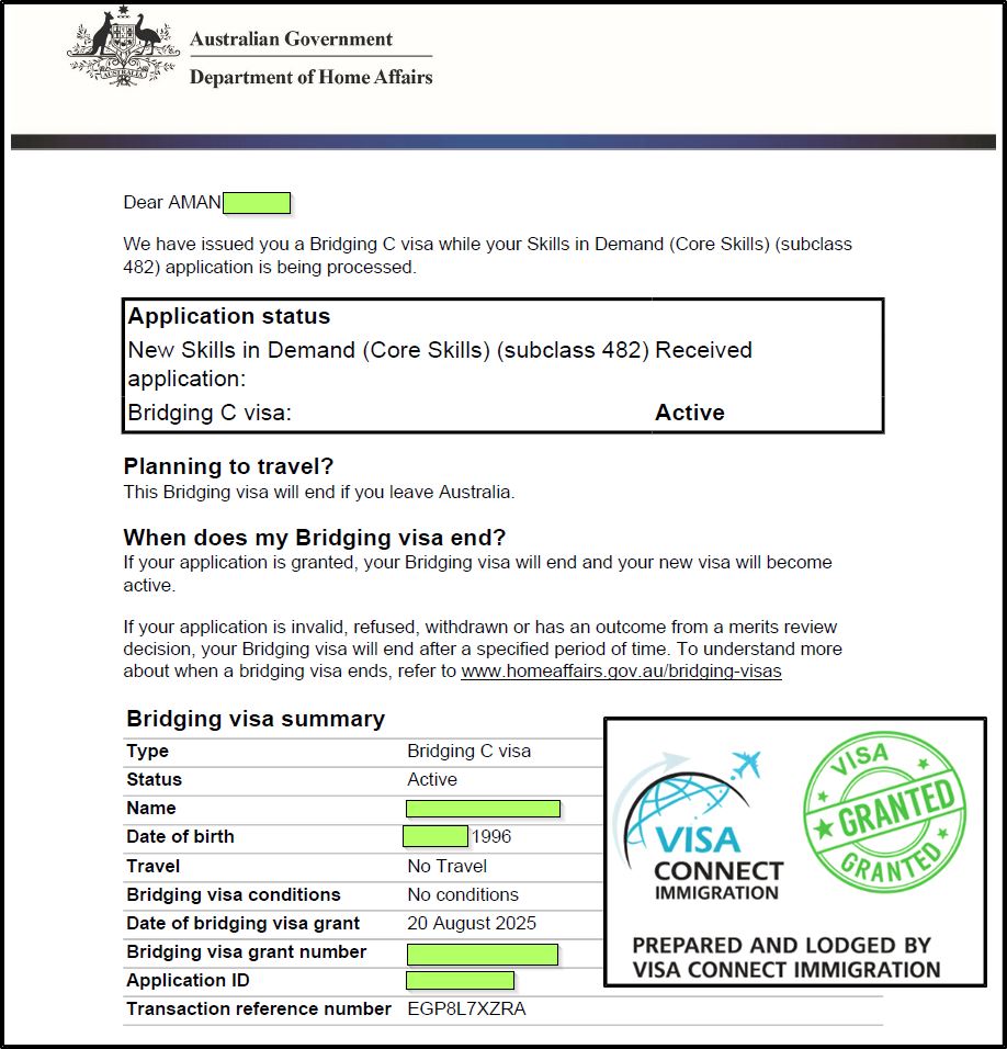 Visa Grant