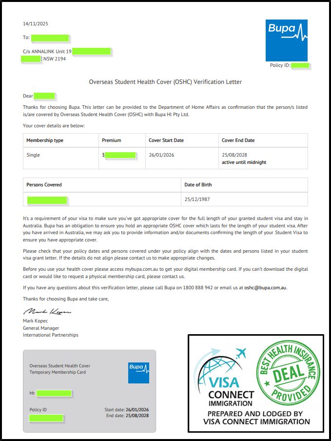 Visa Grant