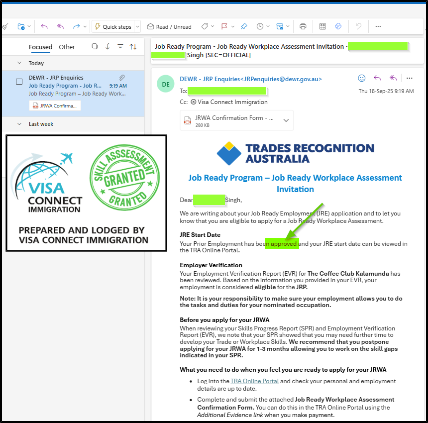 Visa Grant