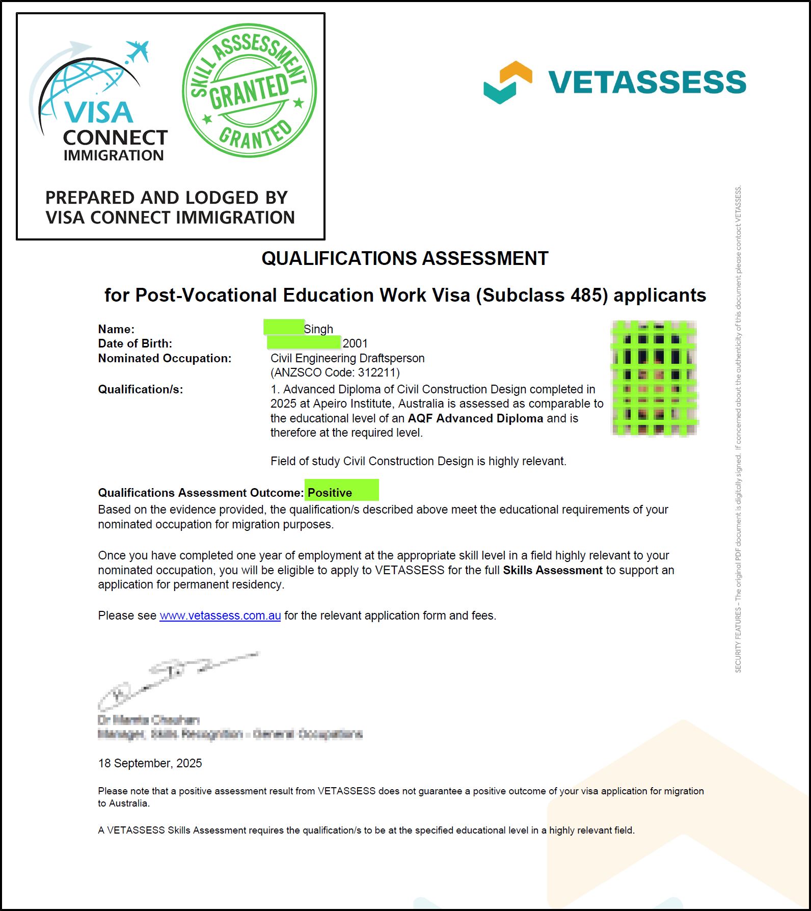 Visa Grant
