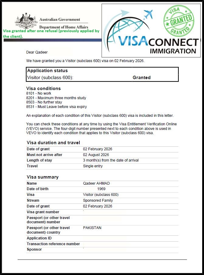 Visa Grant
