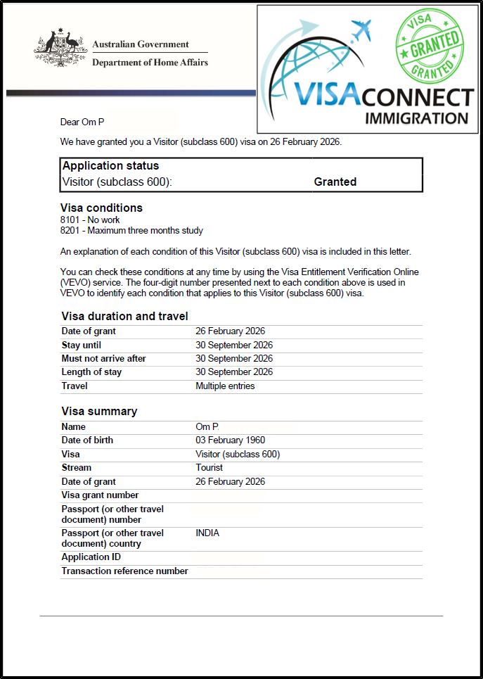Visa Grant