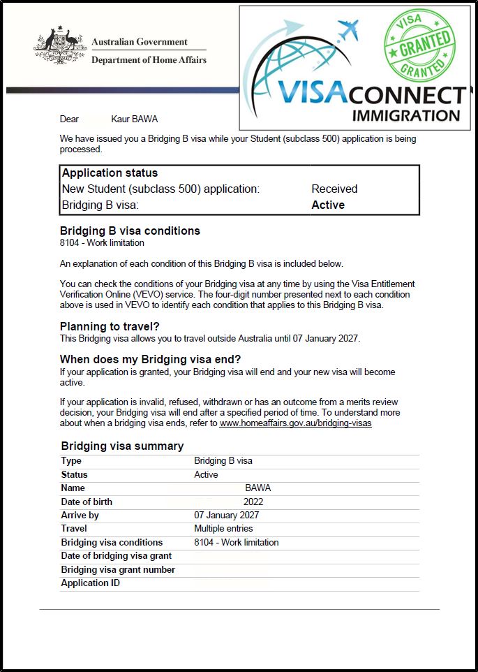 Visa Grant