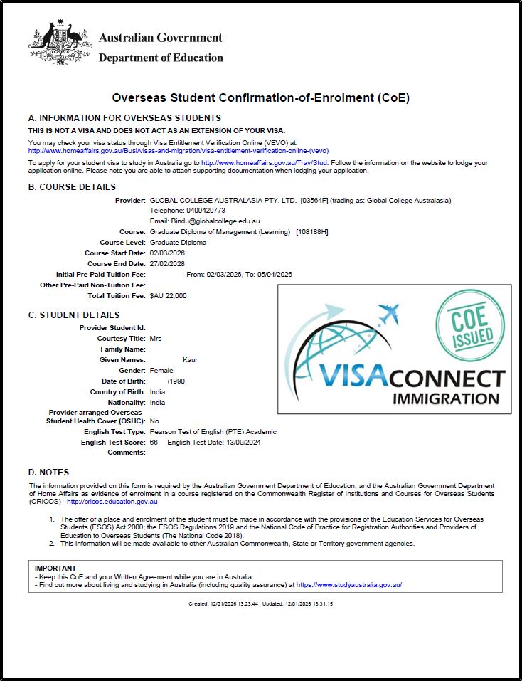 Visa Grant