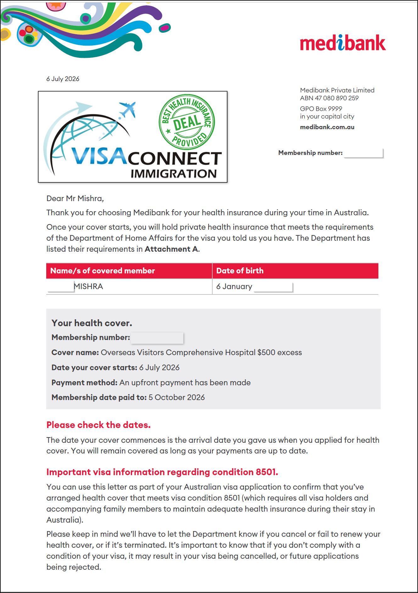 Visa Grant