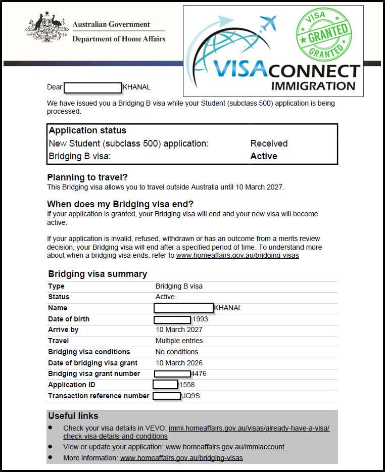 Visa Grant