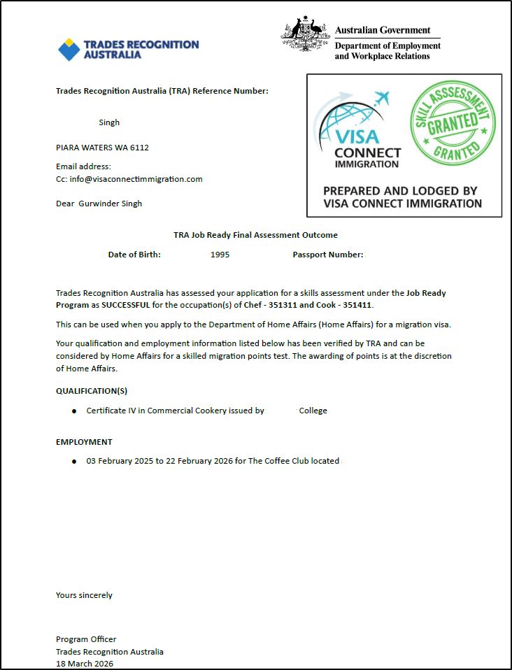 Visa Grant